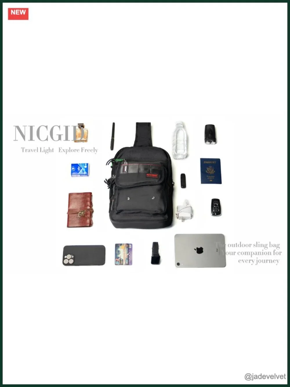 Sling Bag Crossbody Chest Backpack Travel Daypack Nylon
